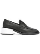 Mm6 Maison Margiela Metallic Heel Penny Loafers - Black