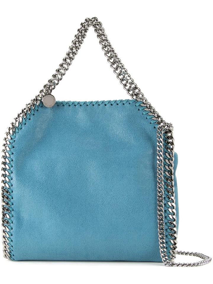 Stella Mccartney Mini Falabella Tote, Women's, Blue, Polyester