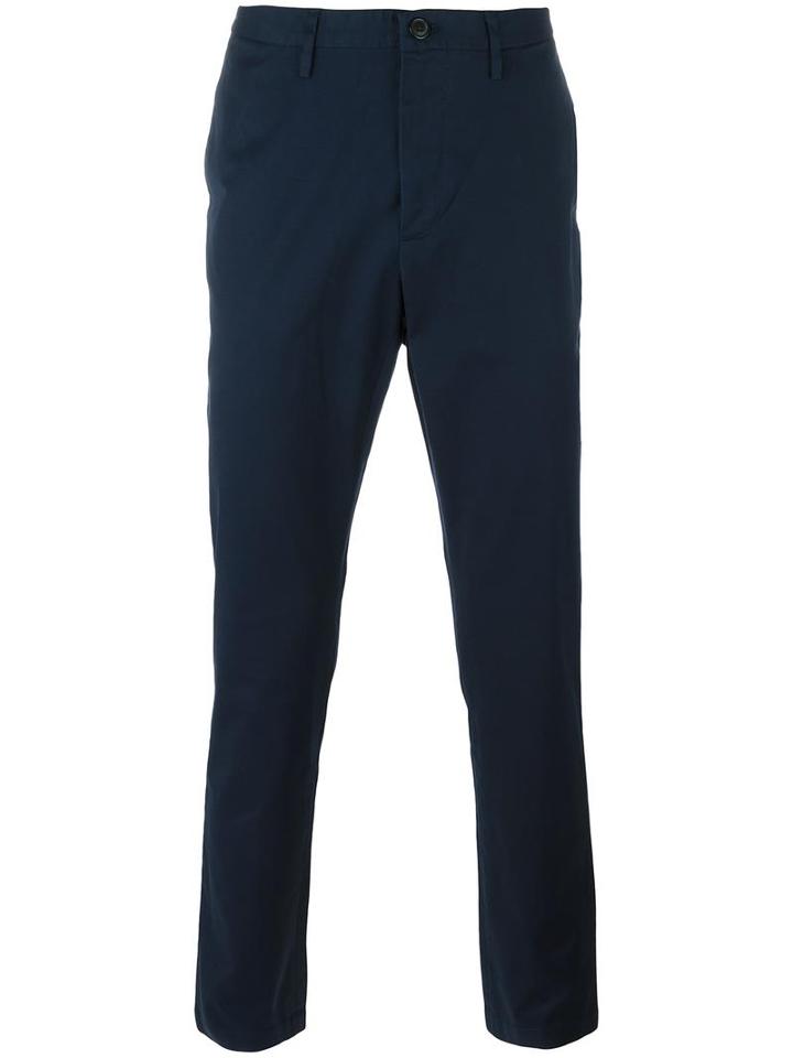 Michael Kors Slim-fit Trousers, Men's, Size: 34, Blue, Cotton/spandex/elastane