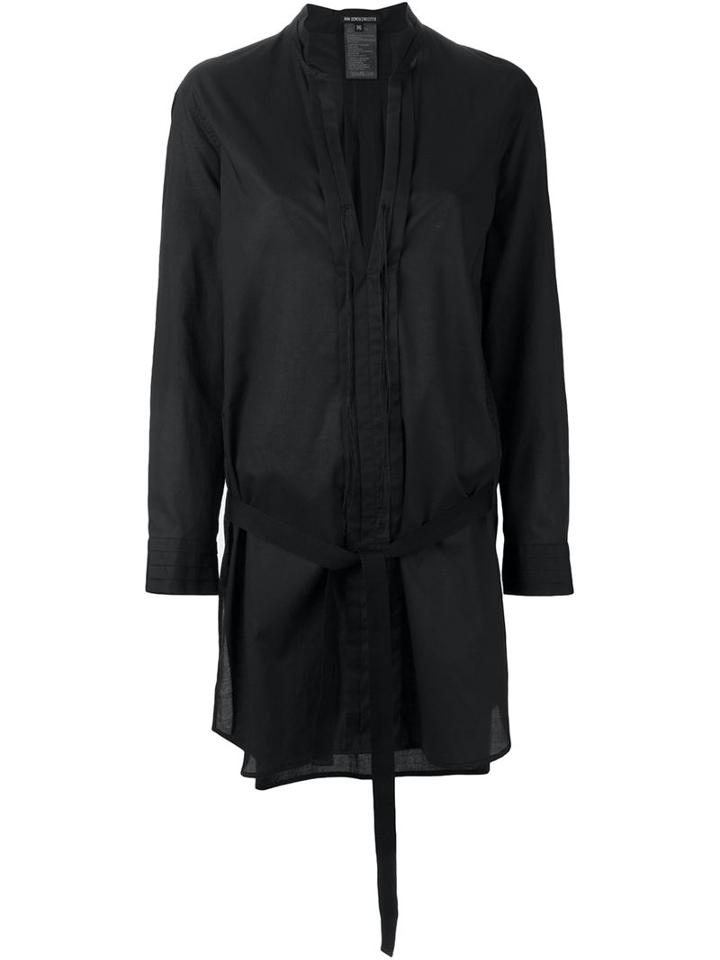 Ann Demeulemeester Blanche Belted Longsleeved Tunic