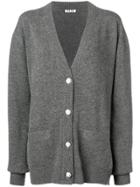 Miu Miu Mid-length V-neck Cardigan - Grey