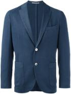 Boglioli Buttoned Single Breasted Blazer, Men's, Size: 52, Blue, Wool