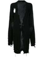 Diesel Distressed Longline Cardigan - Black