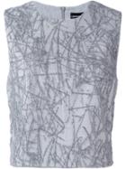 Cristiano Burani Printed Tank Top, Women's, Size: 40, Grey, Polyester/viscose/spandex/elastane