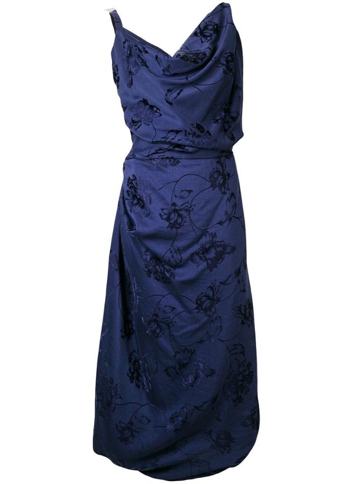 Vivienne Westwood Asymmetric Empire Line Dress - Blue