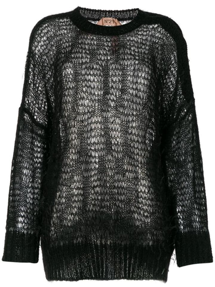 Nº21 Loose-knit Jumper - Black