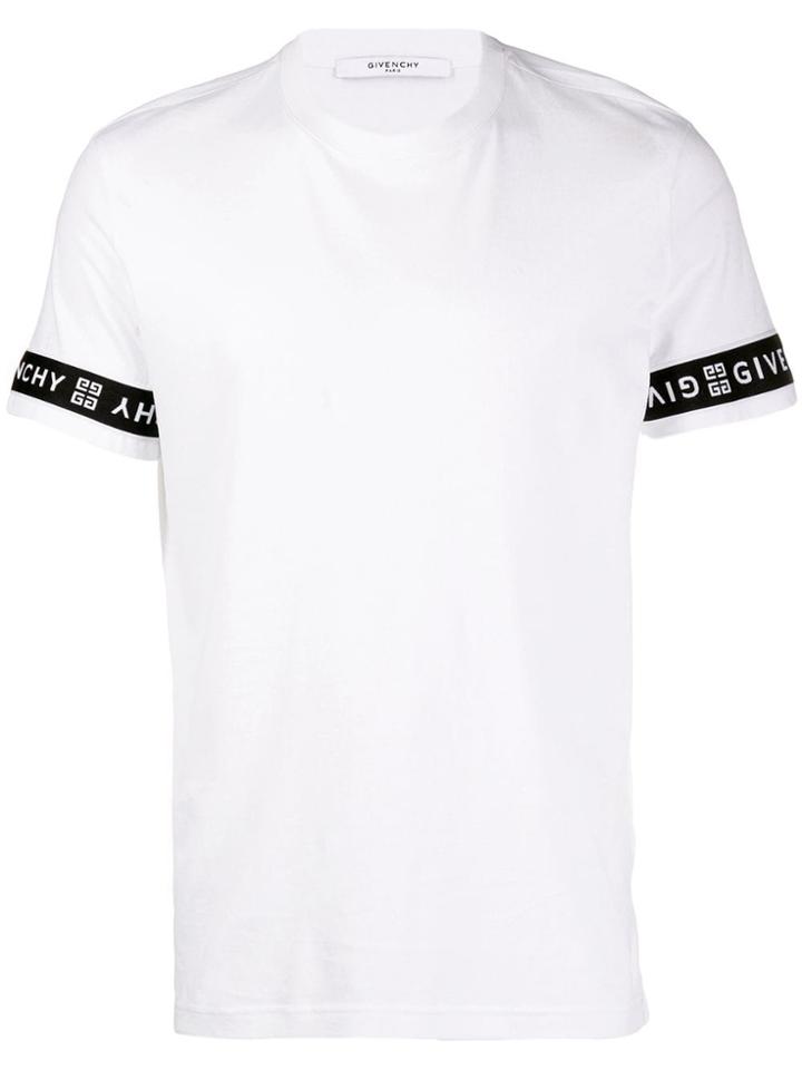 Givenchy Sleeve Logo Print Band T-shirt - White