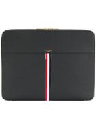 Thom Browne Zip Around Soft Document Wallet In Tumbled Calf Leather -
