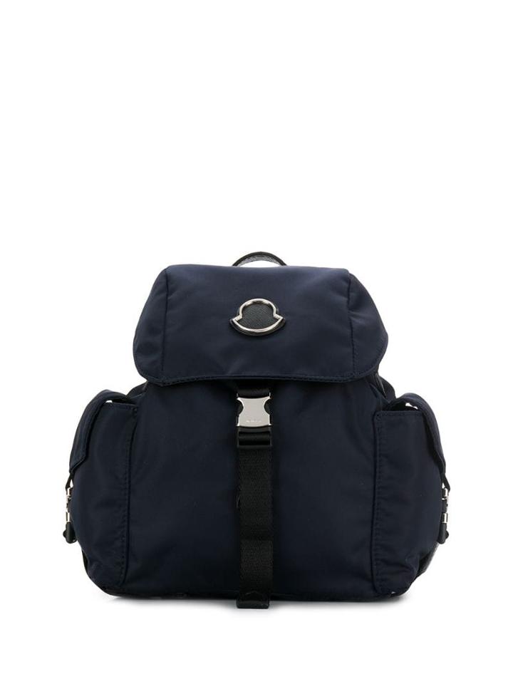 Moncler Logo Plaque Backpack - Blue