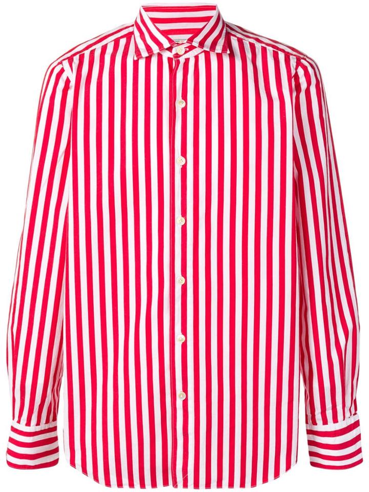 Finamore 1925 Napoli Striped Tokyo Shirt - White