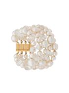 Céline Pre-owned 80-90's Pearl Embellished Bracelet - Gold