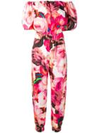 Msgm Floral Print Jumpsuit - Pink