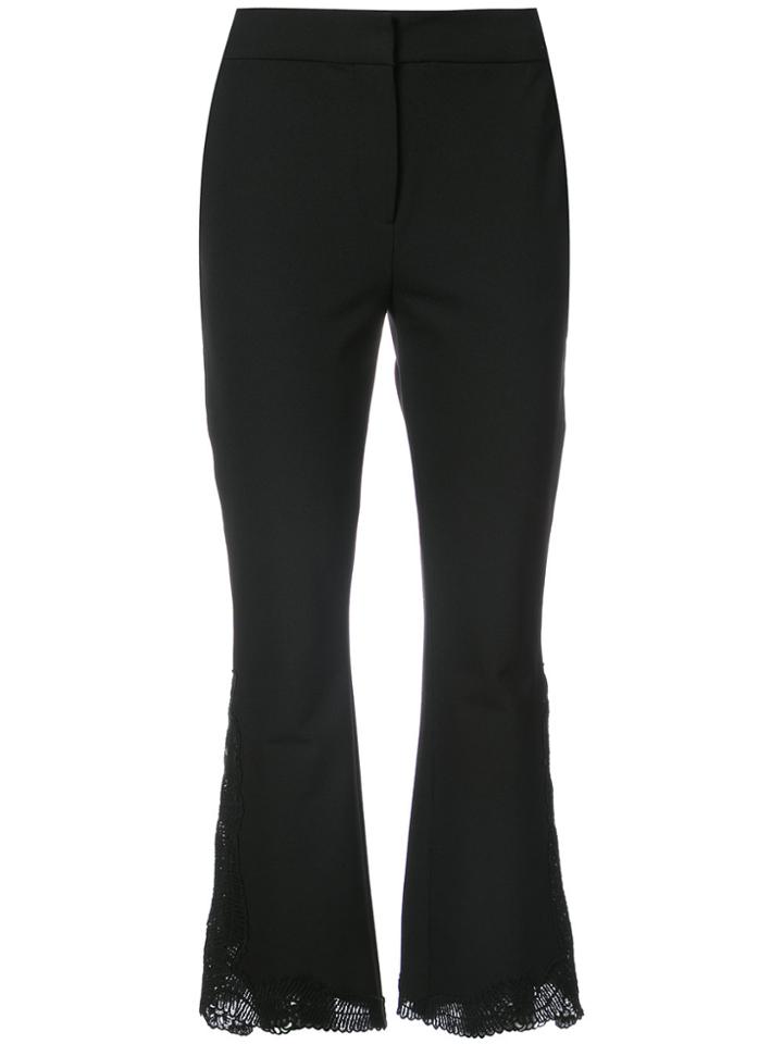 Yigal Azrouel Guipure Lace Flared Trousers - Black
