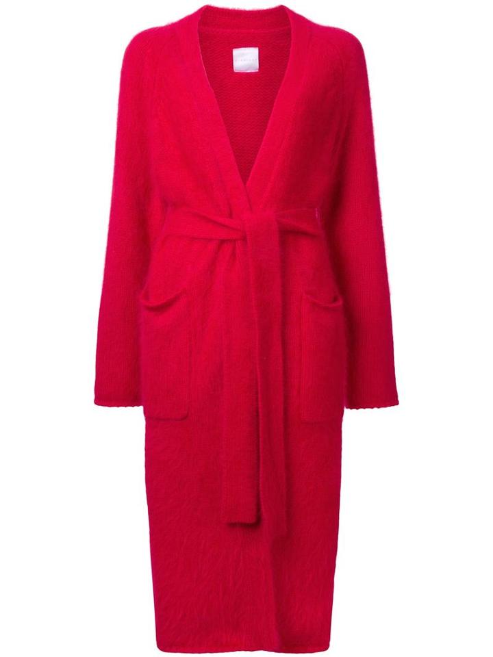 Cityshop Long Cardigan, Women's, Red, Angora
