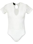 Andrea Bogosian Lace Bodysuit - White