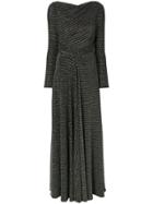Talbot Runhof Glittery Detail Draped Gown - Unavailable
