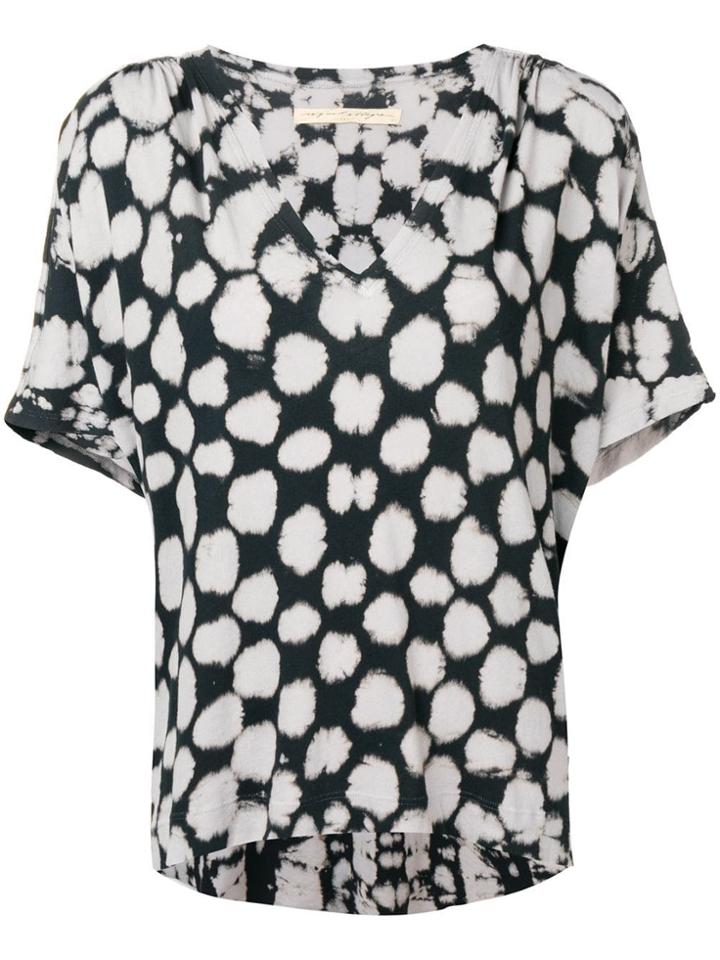 Raquel Allegra Slouchy Printed T-shirt - Black