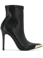 Versace Jeans Couture Cap Toe Ankle Boots - Black