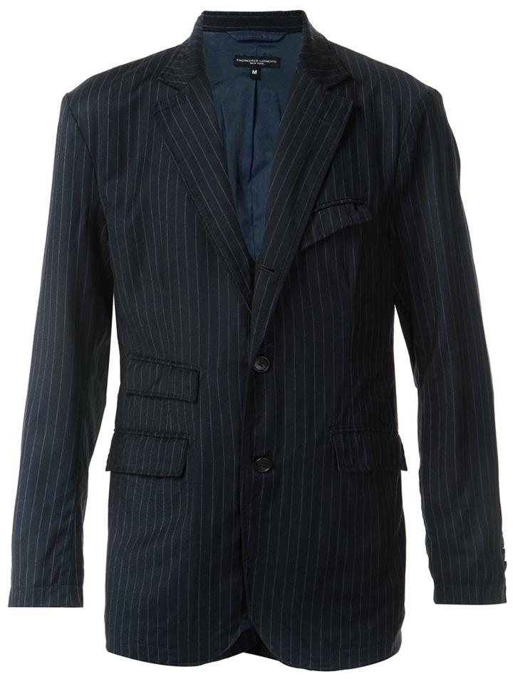 Engineered Garments Pinstripe Blazer, Men's, Size: Xl, Blue, Cotton/polyester/wool