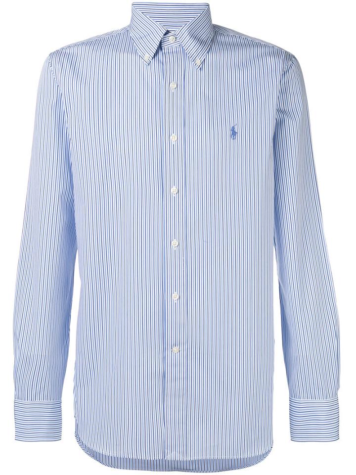 Polo Ralph Lauren Striped Shirt, Men's, Size: 17 1/2, Blue, Cotton