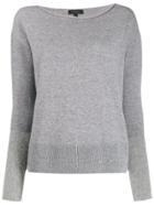 Antonelli Round Neck Knit Sweater - Grey