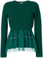 No21 Peplum Sweater - Green