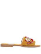 Premiata Braided Embellished Slides - Gold