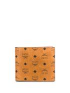 Mcm All-over Logo Wallet - Brown