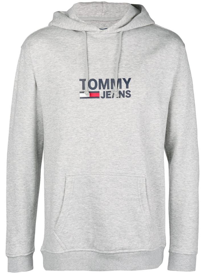 Tommy Jeans Logo Hooded Sweatshirt - Grey