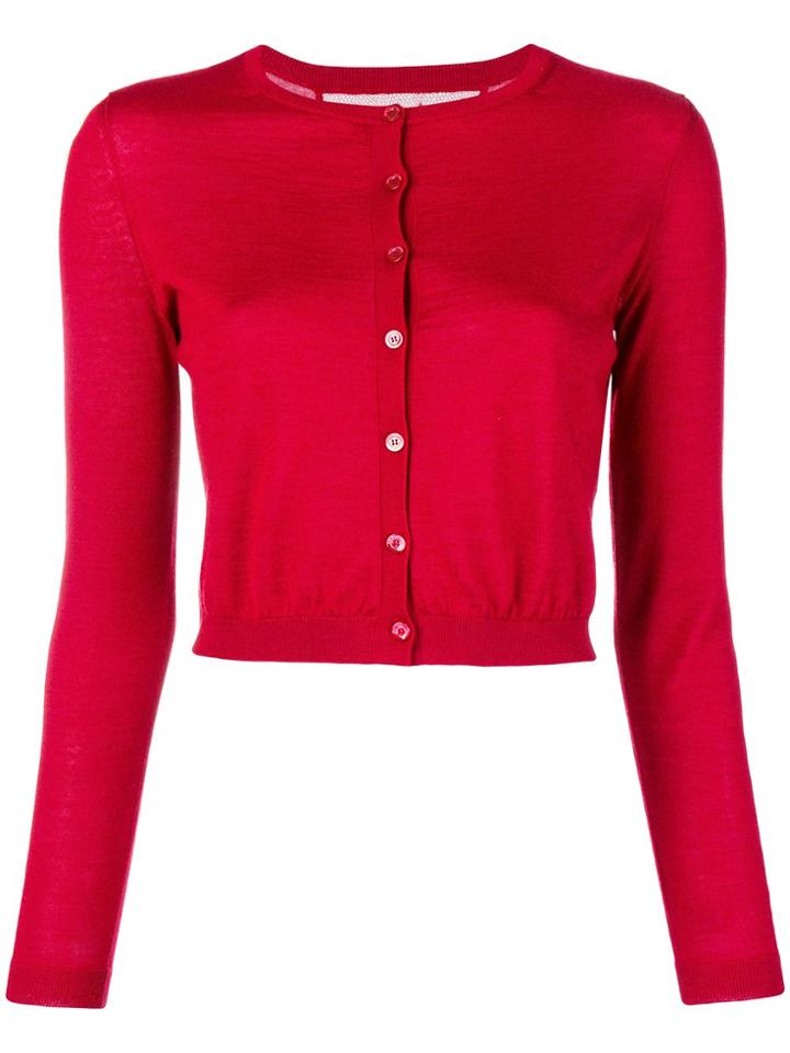Red Valentino Crew Neck Knit Cardigan