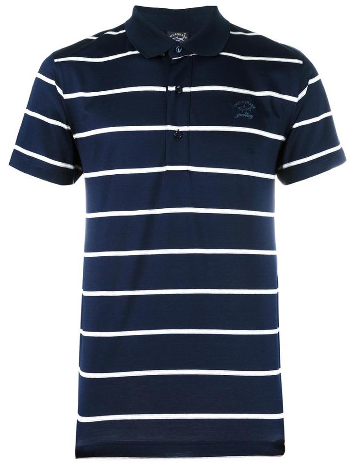 Paul & Shark Striped Polo Shirt, Men's, Size: Small, Blue, Cotton