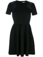 Red Valentino Sheer Detail Flared Dress - Black