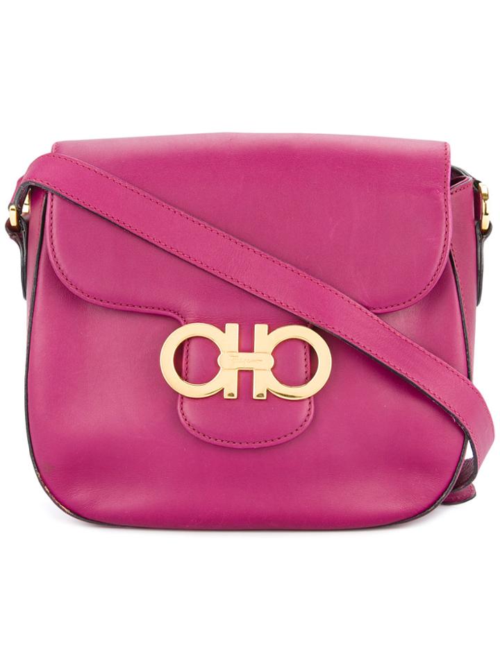 Salvatore Ferragamo Vintage Gancini Shoulder Bag - Pink & Purple