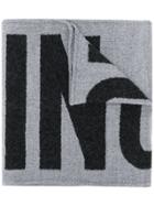 Moschino Logo Knitted Scarf - Grey