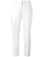 Stella Mccartney - Slim-fit Tapered Trousers - Women - Cotton/viscose/wool - 40, Nude/neutrals, Cotton/viscose/wool