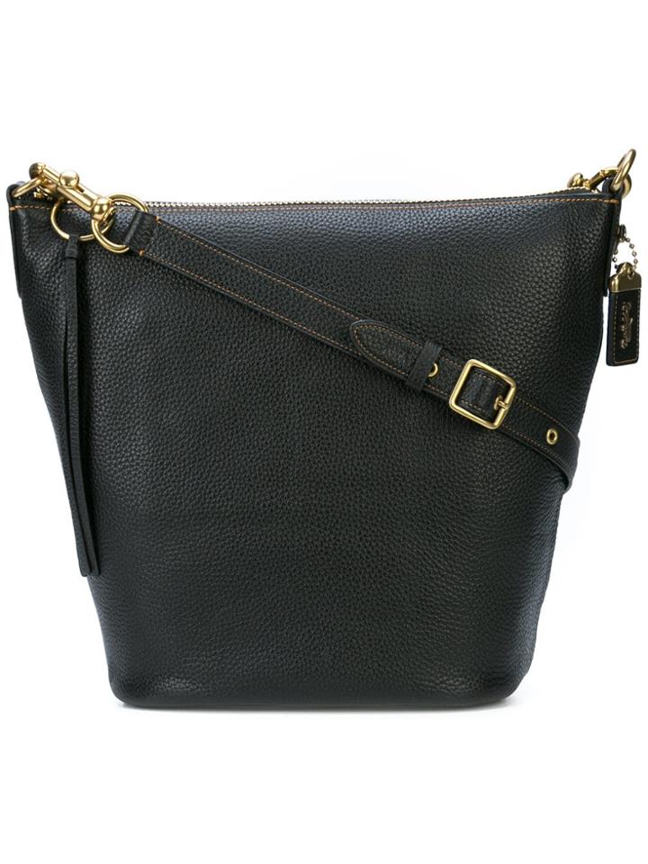 Coach Pebbled Bucket Tote - Black