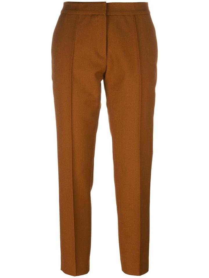 Vanessa Bruno Athé Cropped Trousers, Women's, Size: 36, Brown, Cotton/polyamide/wool