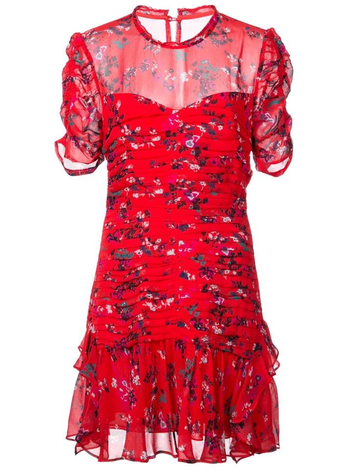 Tanya Taylor Carti Floral Print Dress - Red