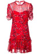 Tanya Taylor Carti Floral Print Dress - Red