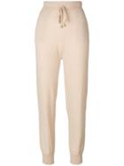 Agnona - Track Pants - Women - Cashmere - M, Nude/neutrals, Cashmere