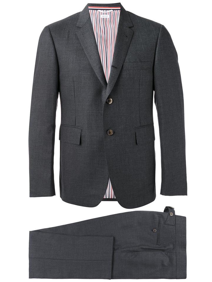 Thom Browne Formal Two-piece Suit, Men's, Size: 5, Grey, Cupro/wool