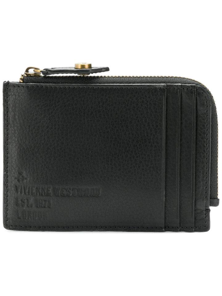 Vivienne Westwood Logo Embossed Coin Purse - Black