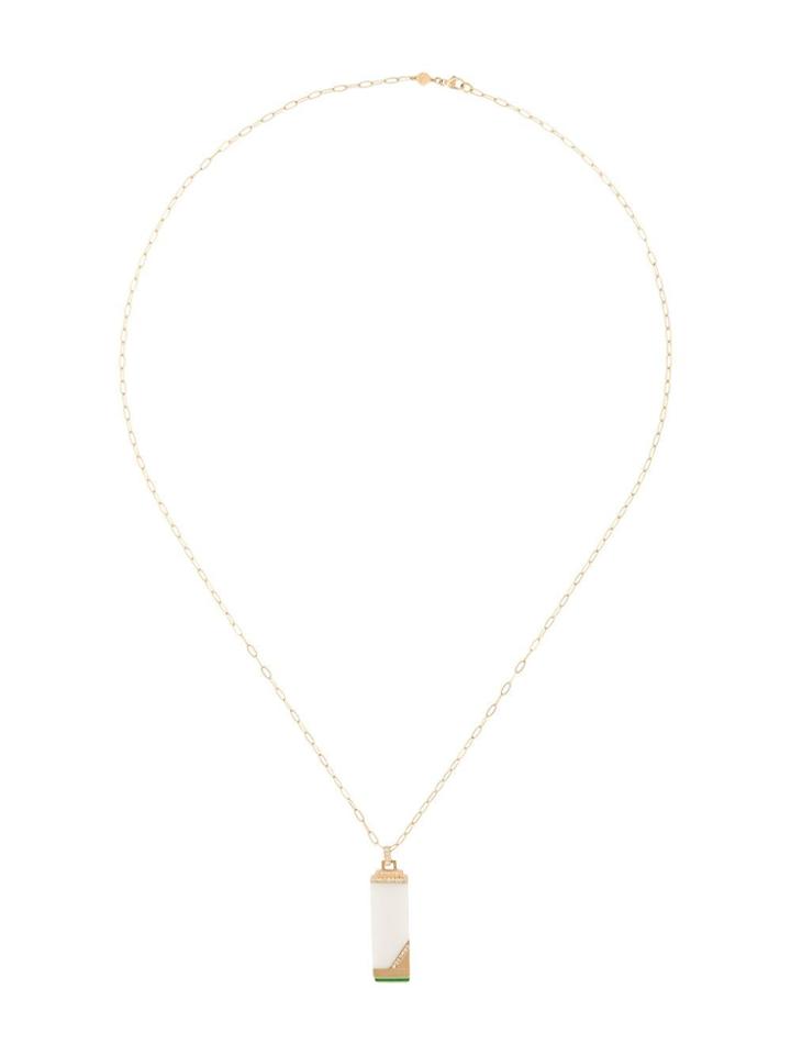 Sorellina 18kt Yellow Gold Gemstone Tablet Necklace