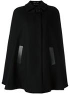 Versace Buckled Cape, Women's, Size: 40, Black, Cupro/viscose/wool
