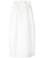 Stella Mccartney - Drawstring Paperbag Skirt - Women - Cotton/linen/flax/polyamide - 38, White, Cotton/linen/flax/polyamide