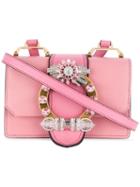 Miu Miu Crystal-embellished Shoulder Bag - Pink