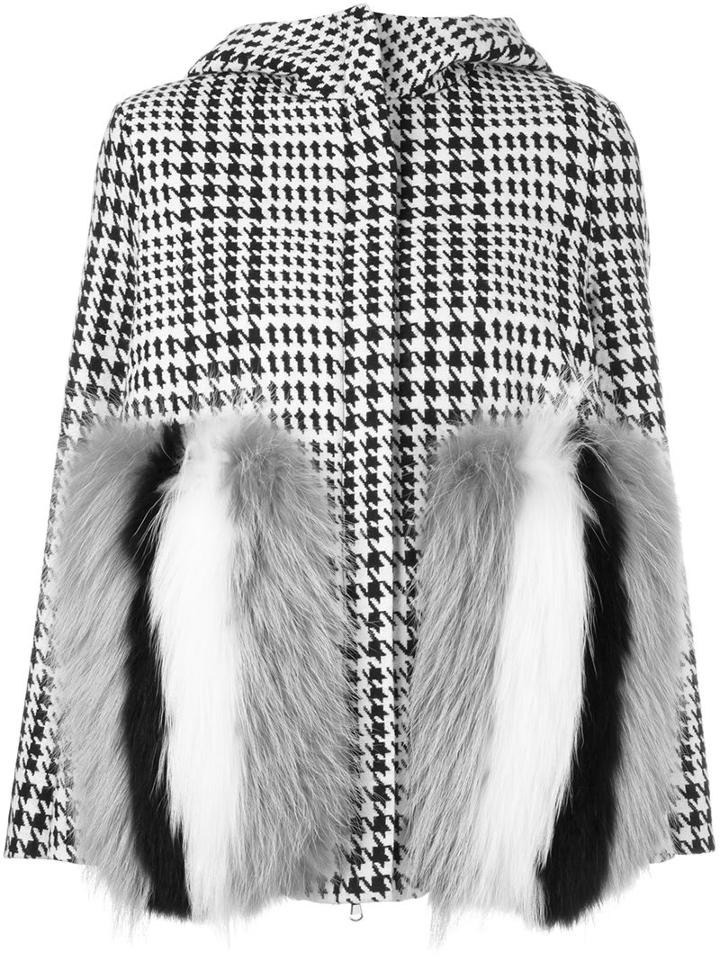 Ava Adore Raccoon Fur Front Pocket Jacket, Women's, Size: 42, Black, Acrylic/polyester/racoon Fur
