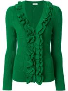 P.a.r.o.s.h. Frill-trim Cardigan - Green