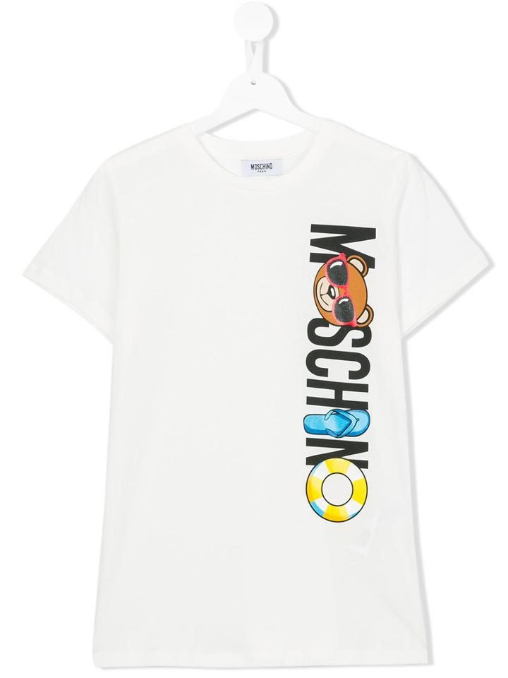 Moschino Kids - Logo Print T-shirt - Kids - Cotton - 14 Yrs, Boy's, White