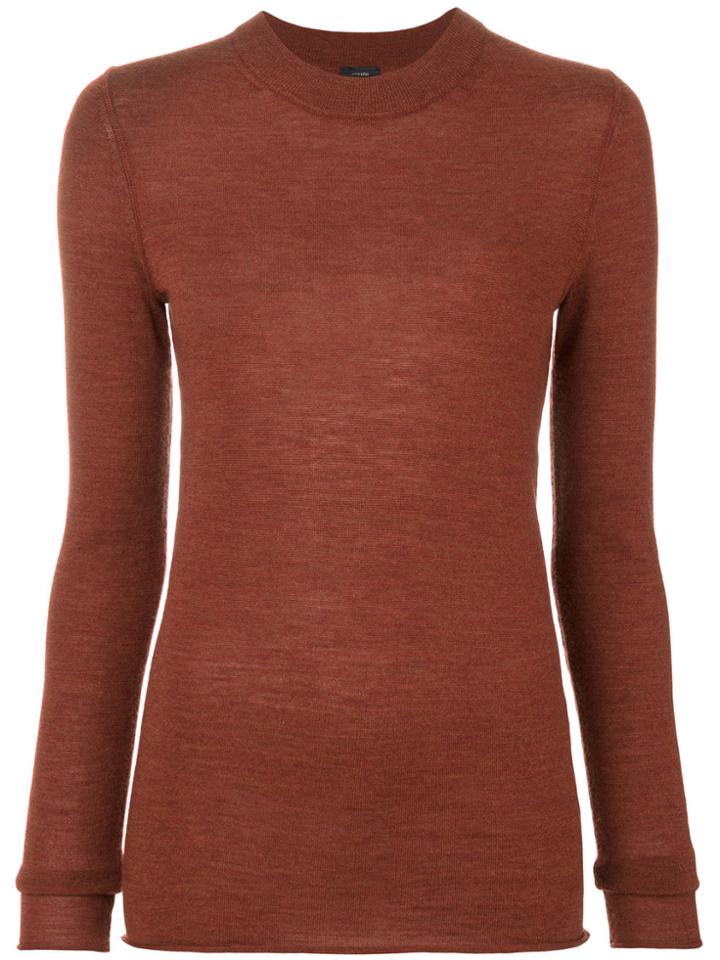 Joseph Round Neck Sweater - Brown